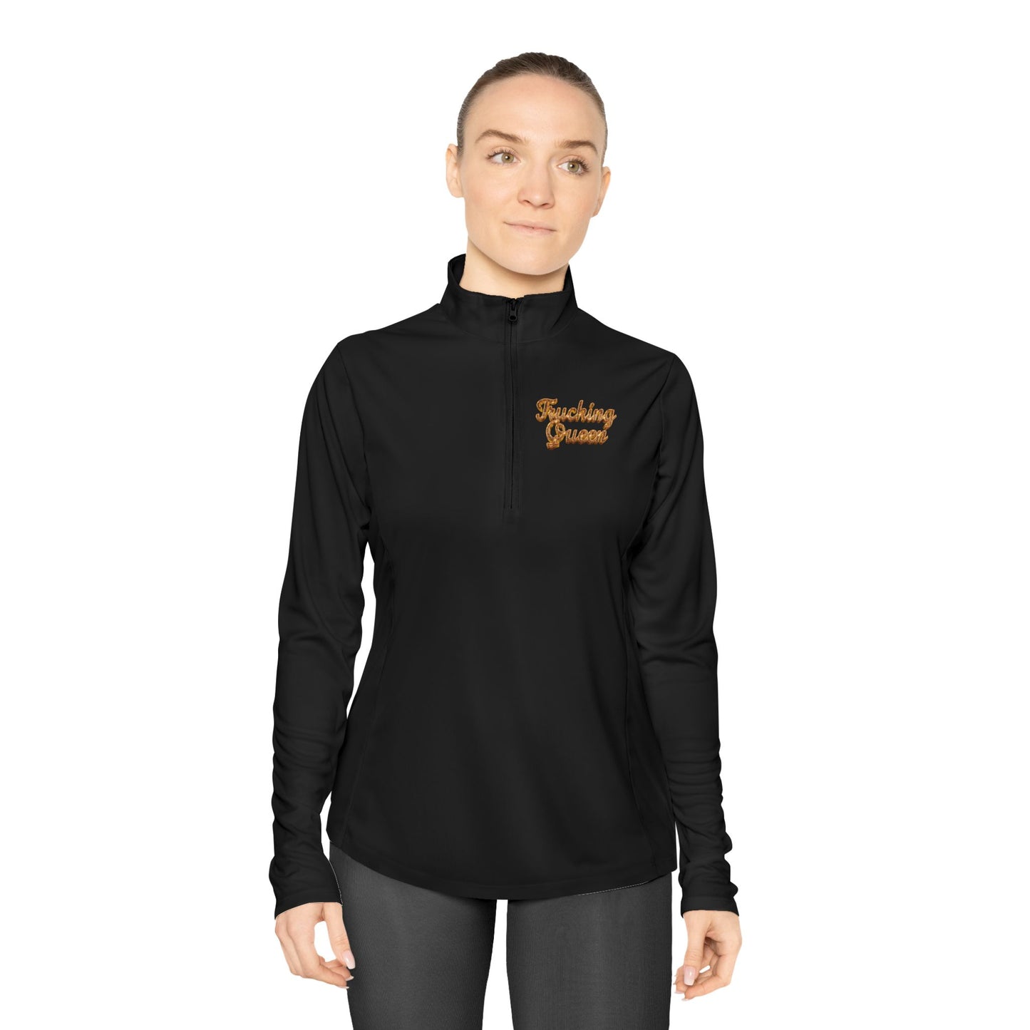 Trucking Queen Glam Ladies Quarter-Zip Pullover