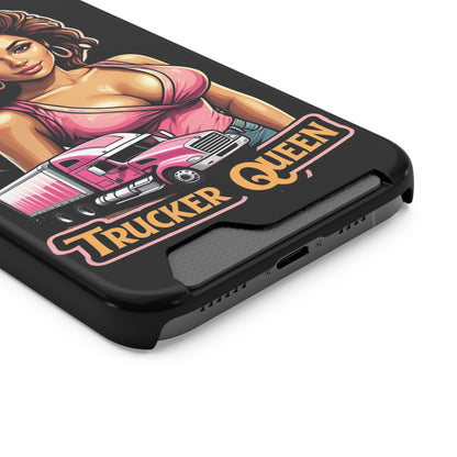 Trucker Queen Phone Case With Card Holder