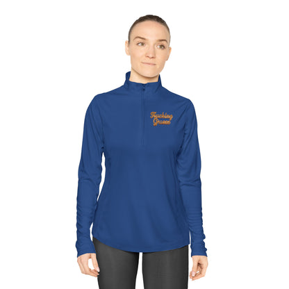 Trucking Queen Glam Ladies Quarter-Zip Pullover