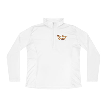 Trucking Queen Glam Ladies Quarter-Zip Pullover