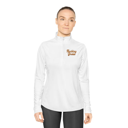 Trucking Queen Glam Ladies Quarter-Zip Pullover