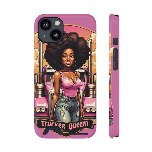 Black Girl Trucker Queen Phone Case With Card Holder