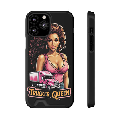 Trucker Queen Phone Case With Card Holder